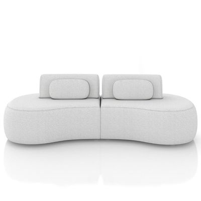 Sofá 4 Lugares 280cm Orgânico Mellanie Boucle Cru Z32 - Mpozenato