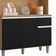 Cozinha Compacta 105cm Com 6 Portas 1 Gaveta Márcia Preto-amêndoa - Ajl Móveis
