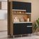Cozinha Compacta 105cm Com 6 Portas 1 Gaveta Márcia Preto-amêndoa - Ajl Móveis