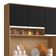 Cozinha Compacta 105cm Com 6 Portas 1 Gaveta Márcia Preto-amêndoa - Ajl Móveis