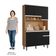 Cozinha Compacta 105cm Com 6 Portas 1 Gaveta Márcia Preto-amêndoa - Ajl Móveis