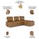Sofá 3 Lugares Com Chaise 222cm Rovier Sintético Caramelo Z32 - Mpozenato
