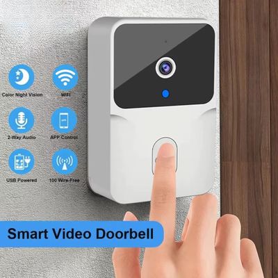 Campainha Inteligente Wi-Fi com Câmera HD Visão Noturna X9 Sem Fio T&Z Smart Doorbell
