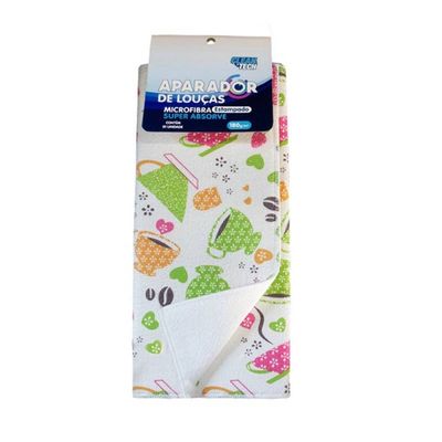 Toalha Aparador de Louças Microfibra Estampada 40cm x 30cm