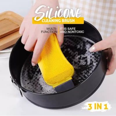 Esponja de Silicone 3 em 1 Antibacteriana  Limpeza Eficiente de Louças, Panelas e Utensílios sem Cheiro