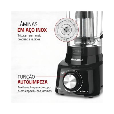 Liquidificador Turbo Full Mondial 900W - L-900 FB | Original