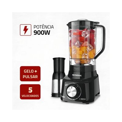 Liquidificador Turbo Full Mondial 900W - L-900 FB | Original