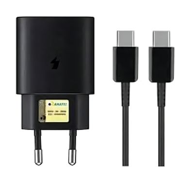 Fonte Para Smartphone USB-C Turbo Parede Carregador Preto