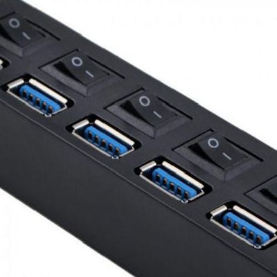 Hub Usb 7 Portas 3.0 Pendrive Tv Mouse Teclado Adaptador.