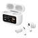 Fone Bluetooth TWS Chamadas Tela Smart Branco Perolado