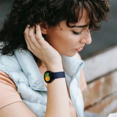 Pulseira SmartWatch SAM Watch 5 Lisa Azul Marinho Resistente