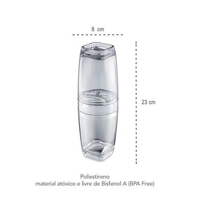 Porta Sabonete Liquido e Algodao Jogo Banheiro Transparente Kit