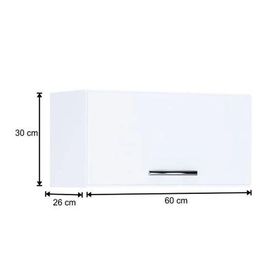 Armário Aéreo Geladeira 60 Cm Branco - Ajl Móveis