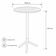 Mesa Bistrô Alta Redonda Livy Aurah 60x105cm Preto Polipropileno Plaxmetal