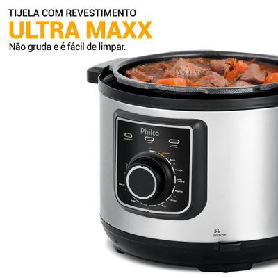Panela de Pressão Elétrica Philco 5L 9 Funções PPPE05B 220V