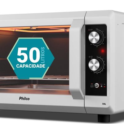 Forno Elétrico Philco 50L Branco Dupla Resistência PFE56B 127V