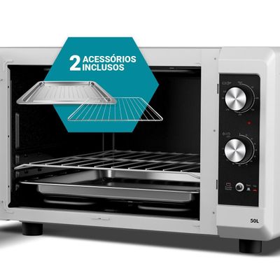 Forno Elétrico Philco 50L Branco Dupla Resistência PFE56B 127V
