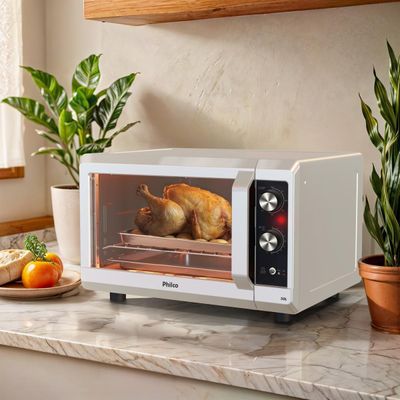 Forno Elétrico Philco 50L Branco Dupla Resistência PFE56B 220V