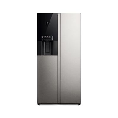 Geladeira Electrolux Frost Free Inverter 481L AutoSense e Água e Gelo na Porta Side by Side Inox Look (ES4WS) 127V