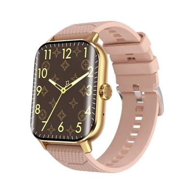 Relógio Smartwatch Esportivo com Pulseira Impermeável Rosa e Tela 2.02 e Som HD