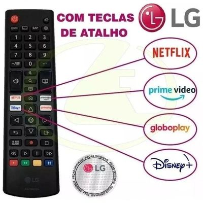 Controle Remoto LG AKB76037602 Original para Smart TV Bivolt Compatível com 32LM627BPSB