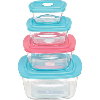 Pote de Vidro Quadrado 1l Vap Marinex Sortido