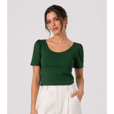 Blusa Feminina Em Malha Langui Infinita Cor Verde P / Verde