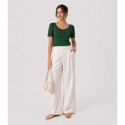 Blusa Feminina Em Malha Langui Infinita Cor Verde M / Verde