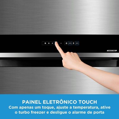 Geladeira Frost Free Duplex 473L Inverter Inox Midea MD-RT611EVK463 Bivolt