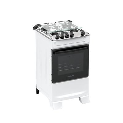 Fogão 4 Bocas Atlas Mônaco Top Automático Mesa Inox Branco Bivolt