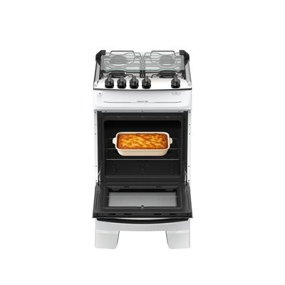 Fogão 4 Bocas Atlas Mônaco Top Automático Mesa Inox Branco Bivolt
