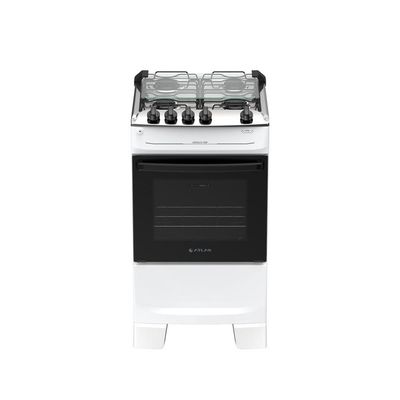 Fogão 4 Bocas Atlas Mônaco Top Automático Mesa Inox Branco Bivolt
