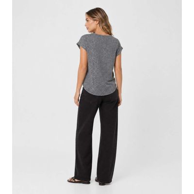 Blusa Feminina Em Malha Tapirus Infinita Cor Cinza P / Cinza
