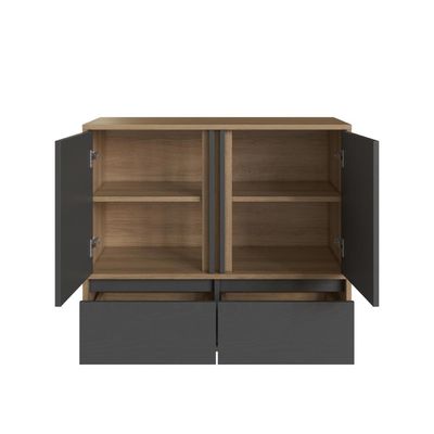 Gabinete de Banheiro Suspenso 80cm com 2 Portas e Gavetas La