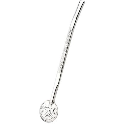 Bomba Inox Chata Trabalhada Chupeta Simples Bojo Redondo Cano De 8mmx23Cm
