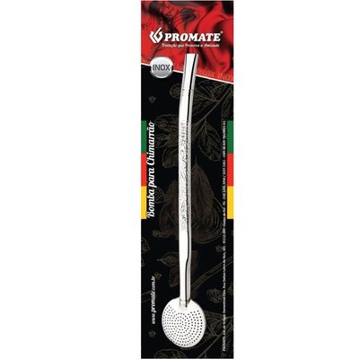 Bomba Inox Chata Trabalhada Chupeta Simples Bojo Redondo Cano De 8mmx23Cm