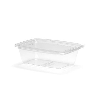 120un Pote Retangular com Lacre 750ml G736 Transparente Galvanotek