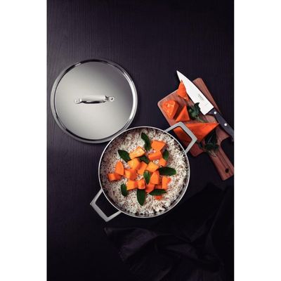 Caçarola Funda Tramontina Grano em Aço Inox 20cm 3,8L Indução