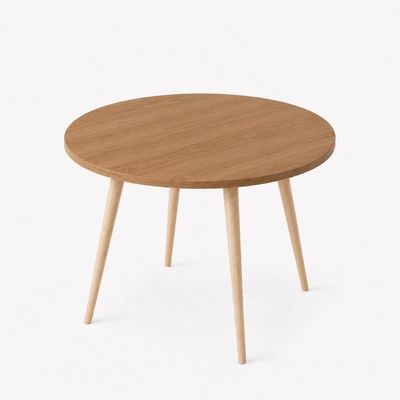 Mesa Jantar Sofia Redonda 80cm Serrano 18mm Pés de Madeira Natural Marin