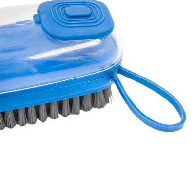Escova Lava Louça Dispenser de Detergente Limpeza Cozinha Lavanderia Cor:Azul