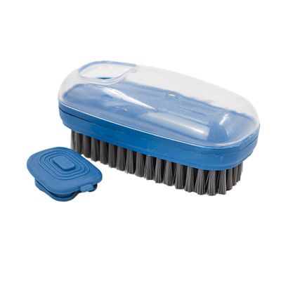 Escova Lava Louça Dispenser de Detergente Limpeza Cozinha Lavanderia Cor:Azul
