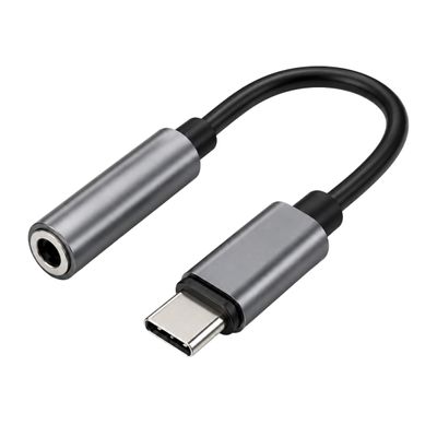 Adaptador USB C P2 Preto Saída Áudio Compatível Smartphone