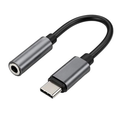 Adaptador USB C P2 Preto Saída Áudio Compatível Smartphone