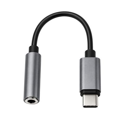 Adaptador USB C P2 Preto Saída Áudio Compatível Smartphone
