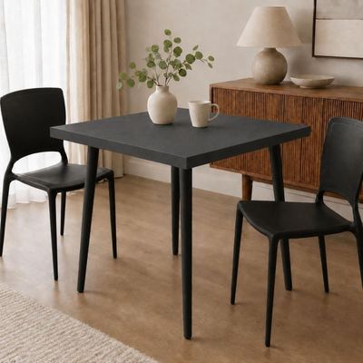 Mesa Quadrada Safira 70cm Black Total MDF e Madeira