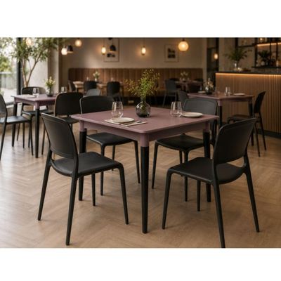 Mesa Tramontina Diana Camurça 70cm em Polipropileno com Pés de Madeira