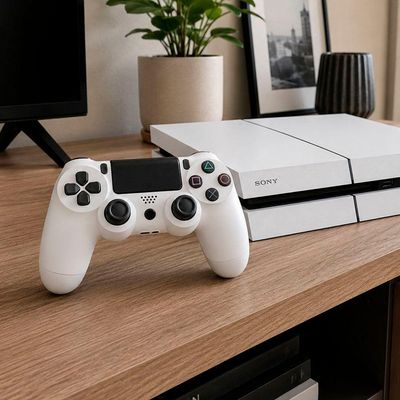 Controle Playstation PS4 para PS4 PC Smart TV Dupla Vibração Branco