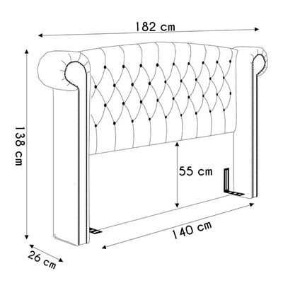 Cabeceira Cama Casal 140cm Provença P02 Facto Pérola - Mpozenato