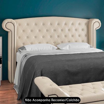 Cabeceira Cama Casal 140cm Provença P02 Facto Pérola - Mpozenato