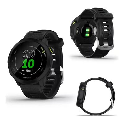 Relógio Smartwatch Garmin Forerunner 55 com Monitor Cardíaco de Pulso e GPS - Preto